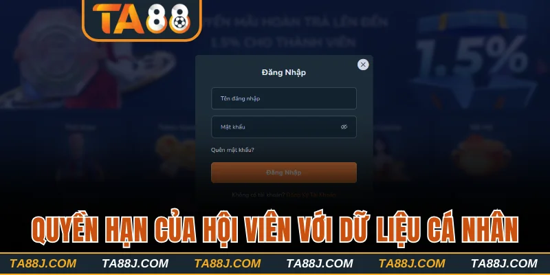 Quyền hạn của hội viên với dữ liệu cá nhân